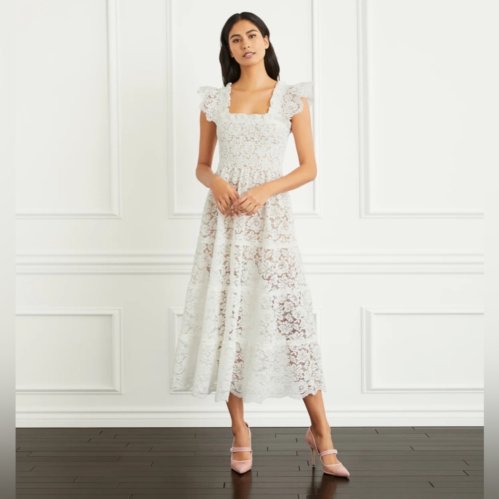 Hill House The Lace Ellie Nap Dress - White Lace